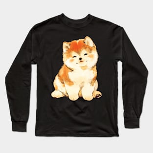 Cute Shiba Inu Puppy Long Sleeve T-Shirt